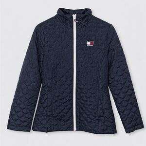Tommy Hilfiger Women's Navy Full Zip Quilted Jacket | Size Medium